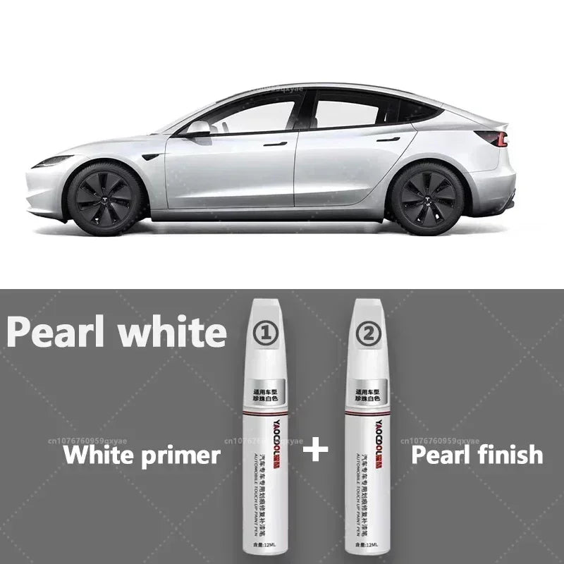Tesla Model 3/Y/X Pearl White Paint Repair Pen – Touch-Up Kit for Auto Paint Restoration