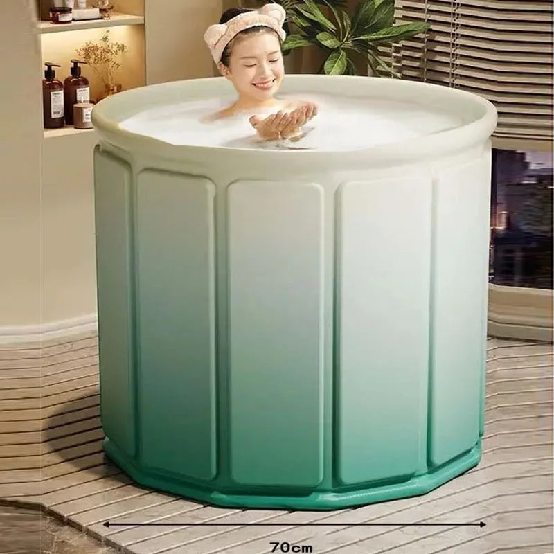 Foldable Portable Bath Tub – Thickened Full-Body Bathtub for Children & Adults, Long-Term Temperature Lock