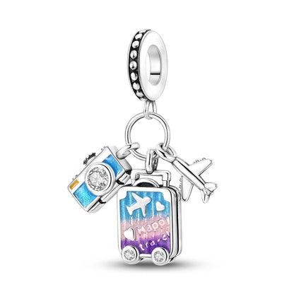 MULA Silver Plated Dangle Charms for Snake Chain Bracelet - DIY Women’s Jewelry Making Gift