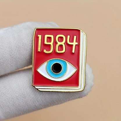 1984 Novel-Inspired Metal Brooch – Durable Badge for Men, Fashion Backpack & Clothing Accessory