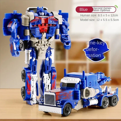 Transformation Car Anime Robot Toy – One-Step Deformation Puzzle Action Figure for Kids