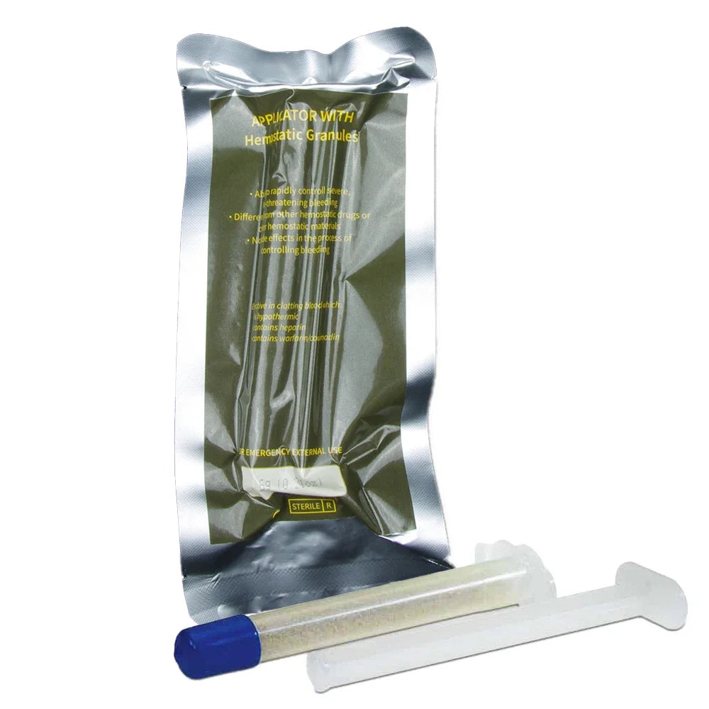 6g Chitosan Powder Applicator — Fast Hemostatic Granule Bandage for Tactical Emergency, Medical Care & Survival Kit