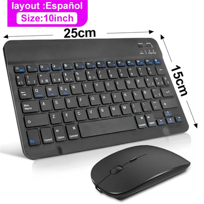 Bluetooth Wireless Keyboard & Mouse Set – Multi-Language Support for iOS, Android, Windows, iPad & Tablets