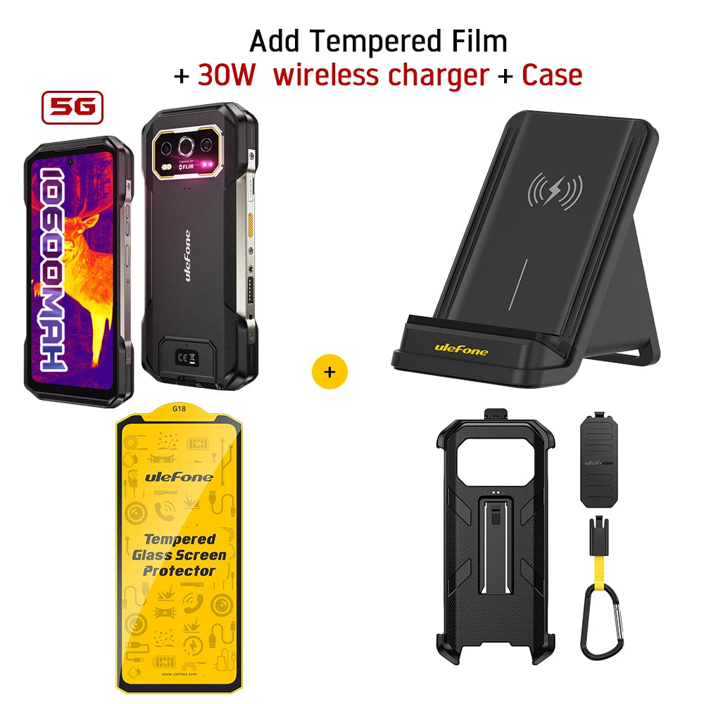 Ulefone Armor 27T Pro 5G Rugged Smartphone – 10600mAh, Android 14, 50MP+64MP Night Camera, 6.78" 120Hz, 24GB+256GB, NFC