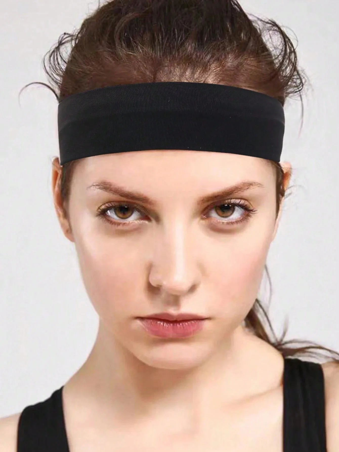 6pcs Unisex Solid Color & Leopard Print Sweat-Absorbing Headbands - Cycling, Running, Sports, Yoga & Leisure