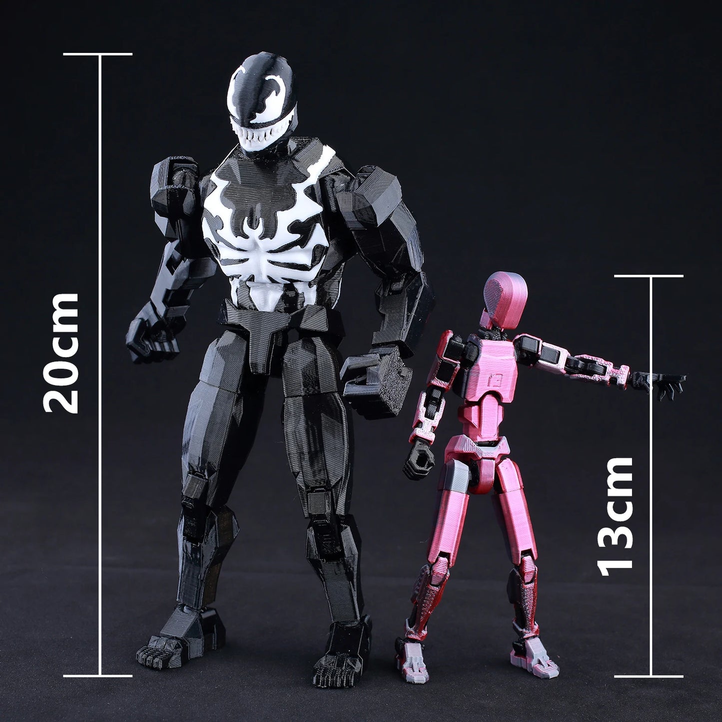 9L3D Lucky13 T13 Action Figures — 3D Printed Deadpool, Wolverine, Batman, Spider-Man & Venom Anime Model Toys, Collectible Gift