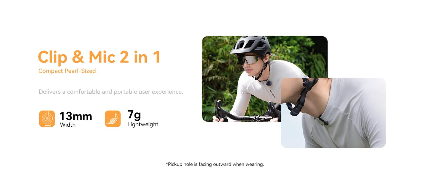 Hollyland Lark M2S Wireless Microphone, Noise Cancellation, for iPhone, Android, PC, Photography, Vlog, Interview