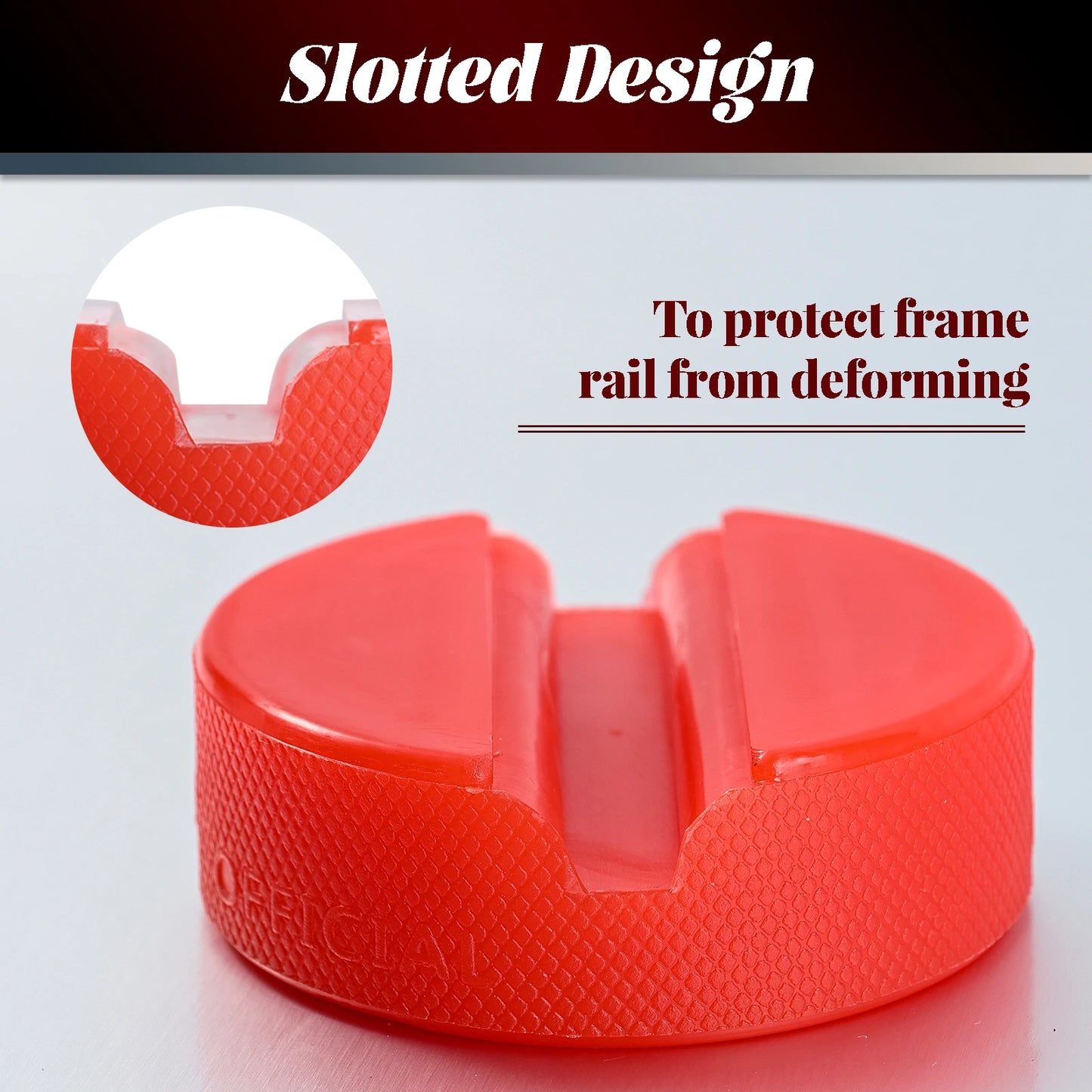 Heavy Duty Polyethylene Jack Rubber Pad for VW, Audi, Seat, Skoda - Anti-Slip Rail Adapter Support Block for Safe Lifting