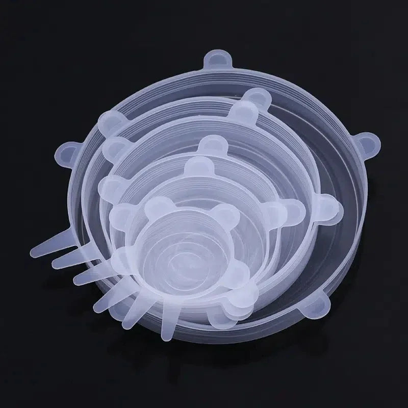 6PCS Silicone Stretch Lids Set – Reusable Durable Food Storage Covers for Bowls