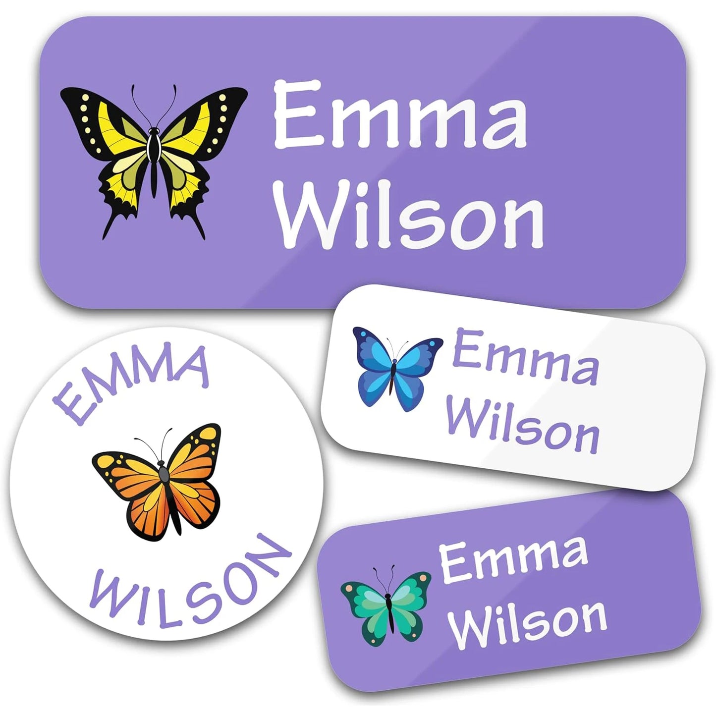 140PCS Custom Waterproof Name Stickers - Cartoon Personalized Labels for Clothes & Personal Items