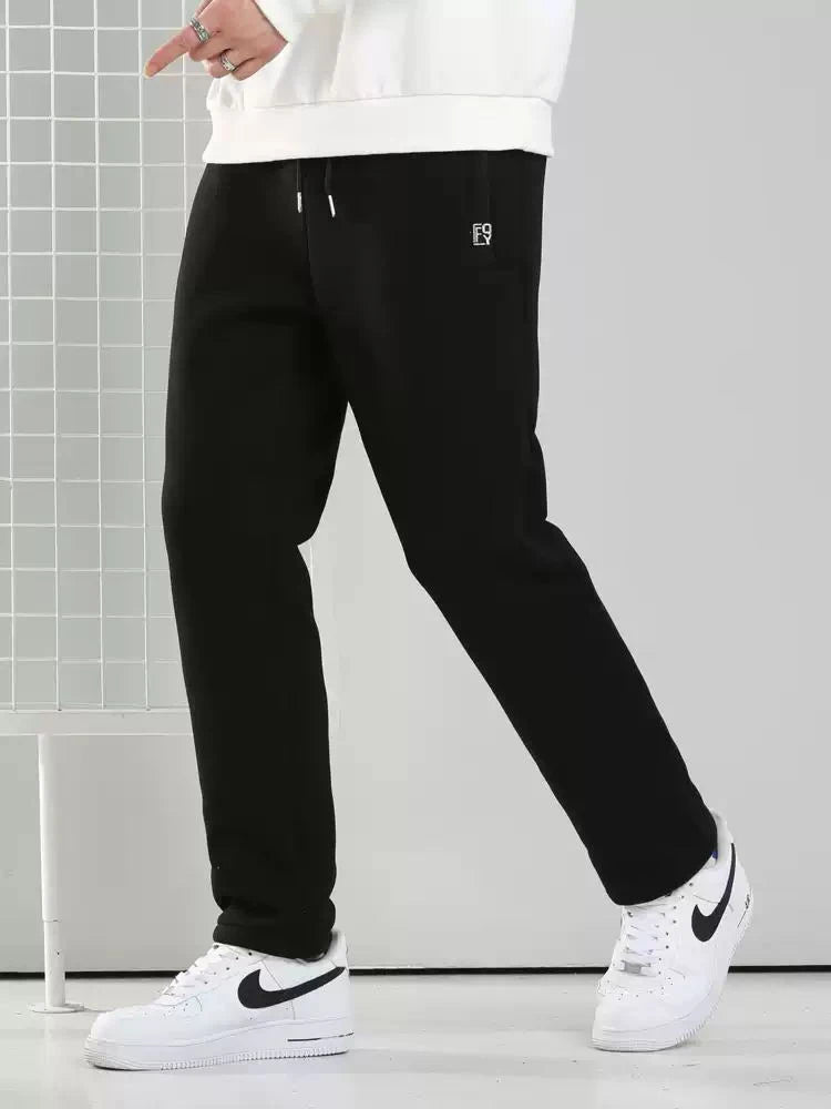 Winter Men’s Fleece Sweatpants — Thick Warm Joggers with Zip Pockets, Cotton Casual Track Pants, Plus Size 6XL-8XL