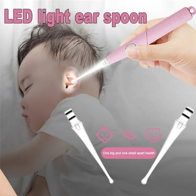 Baby Ear Cleaner with LED Light – Safe Ear Wax Removal Tool, Luminous Earpick & Earwax Curette for Gentle Infant Ear Cleaning