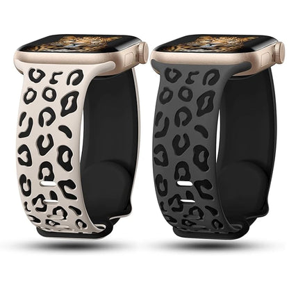Engraved Silicone Strap for Apple Watch — 40mm-49mm Band Compatible with Series 4-10, SE & Ultra 2