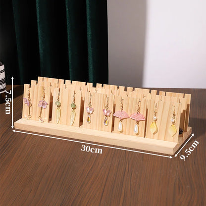 Wood Earring Display Stand – Jewelry Holder & Earring Card Organizer