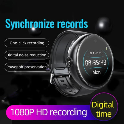 Mini Sports Watch Camera - 1080P HD Wearable Bracelet Camera with Voice Recorder and TF Card Support