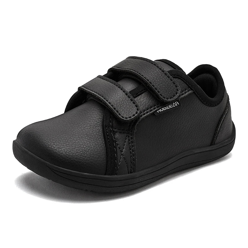 HOBIBEAR Kids Barefoot Shoes – Wide Toe Minimalist Sneakers for Boys & Girls, Lightweight, Hook Loop, Artificial Leather