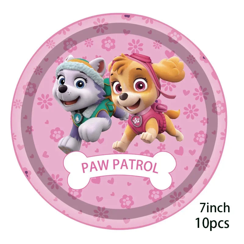 Pink Paw Patrol Party Supplies for Girls – Skye Balloons, Cups, Plates & Tablecloth for Birthday & Baby Shower