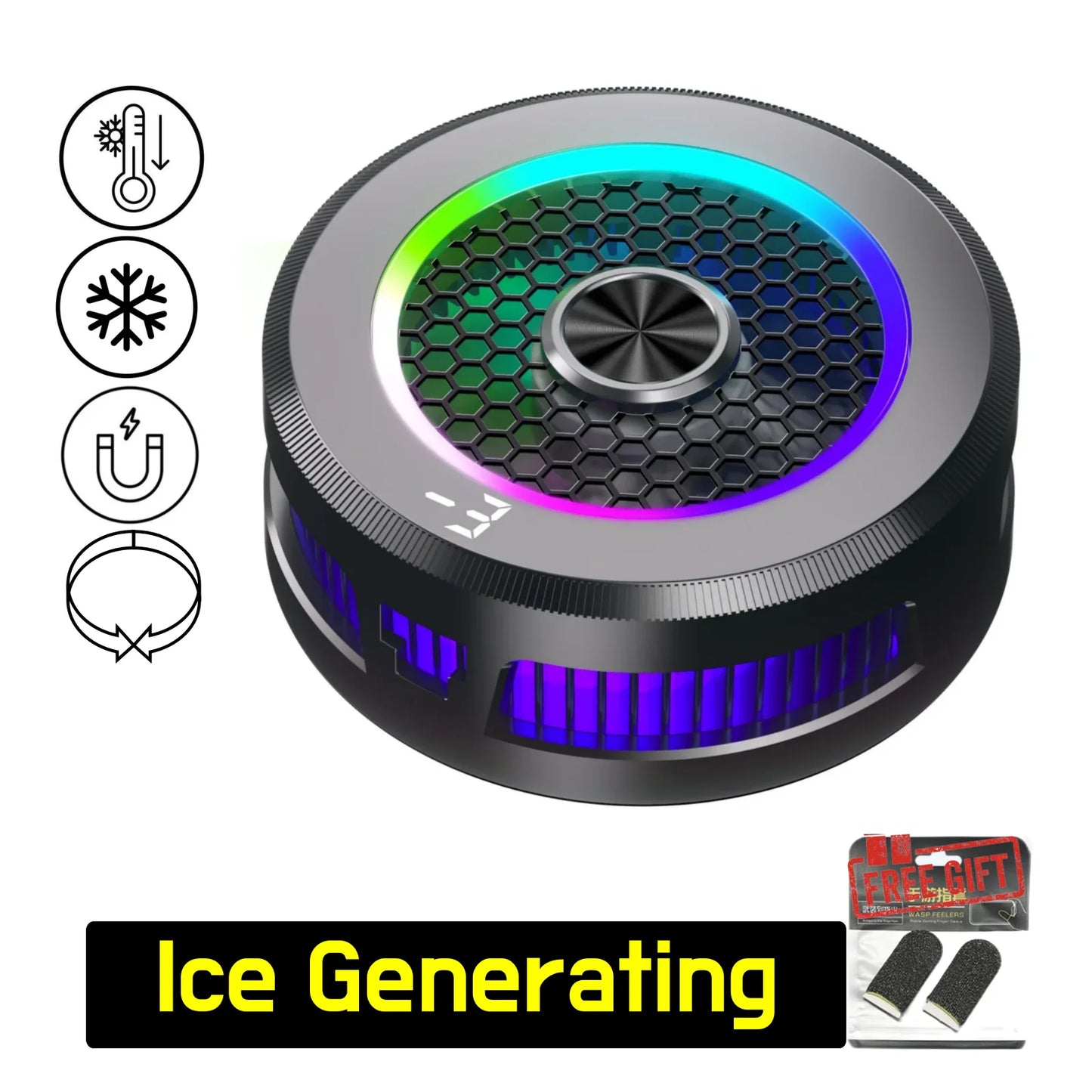 15W Extreme Cooling Phone Cooler with Ice Technology – Semiconductor Magnetic & Clip-On Phone Fan for iPhone, Xiaomi, Vivo & Oppo Devices