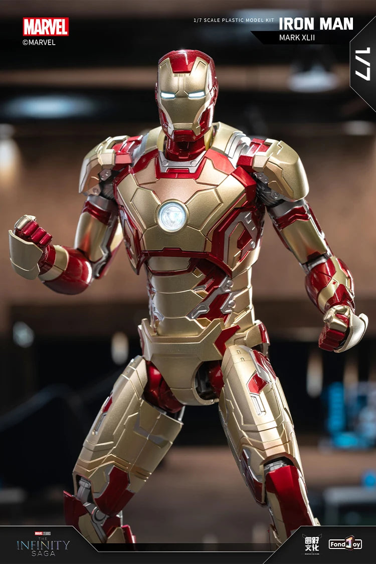1:7 Original FondJoy Iron Man Action Figures – MK42, MK43, MK5, MK6, MK7 DIY Model, Tony Stark Legend Collection Toy for Kids Gift