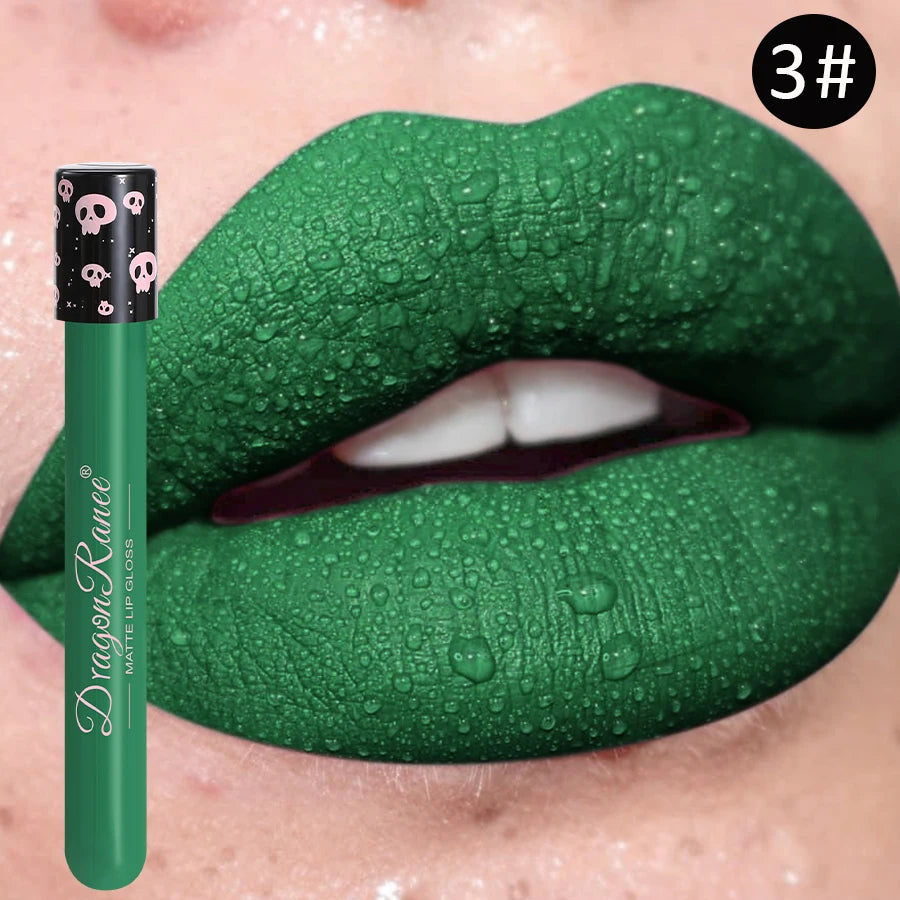 Colored Lip Gloss – Waterproof Matte Lip Glaze in Test Tube, Easy-to-Apply, Long-Lasting Party Lip Makeup