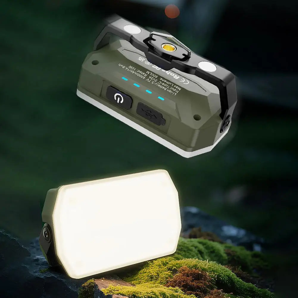 Portable LED Camping Lantern - Waterproof Battery-Powered Flood Light for Hiking, Fishing & Outdoor Use