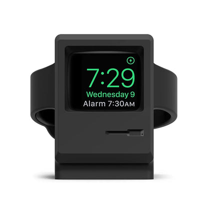 Retro Computer Silicone Apple Watch Charging Stand - Desktop Dock Holder for Apple Watch Series 1–7
