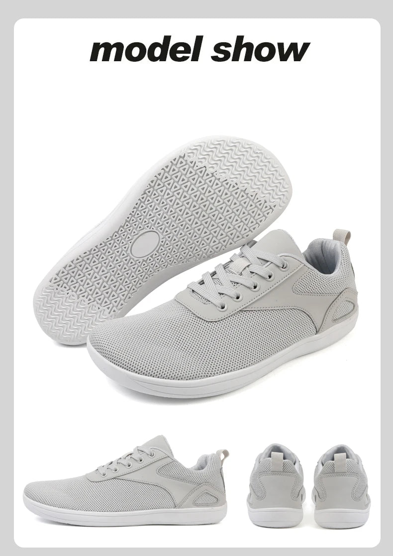 Men’s Minimalist Barefoot Walking Shoes – Breathable Wide Sports Sneakers for Gym, Office & Leisure