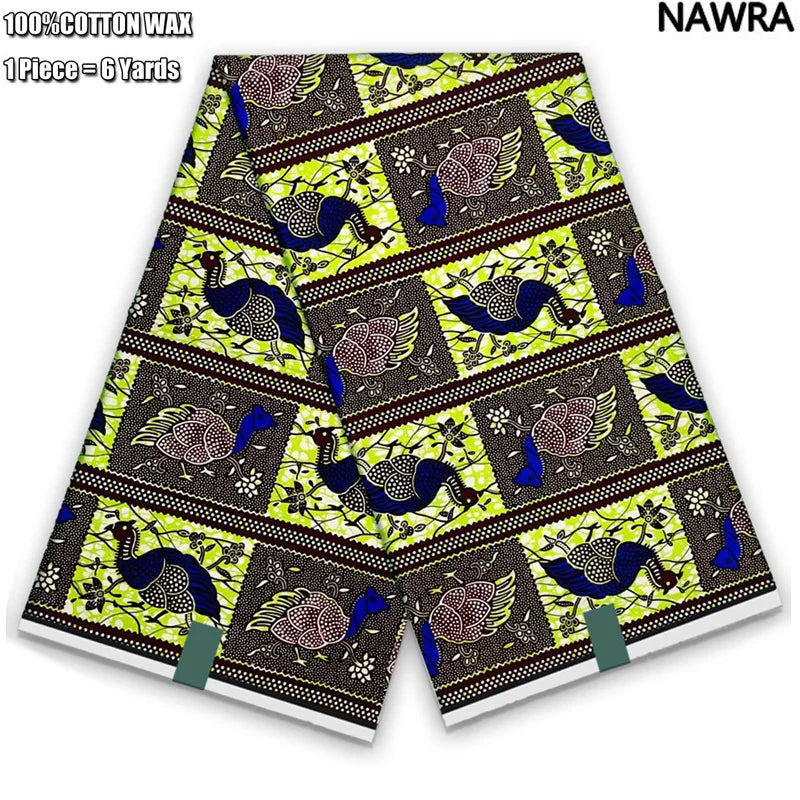 2026 African Real Wax Print Fabric - 100% Cotton Ghana Style Soft Ankara Pagne