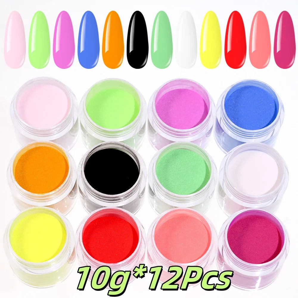 50g/100g Nude Nail Acrylic Powder Bulk Set – 4-in-1 Solid Crystal Extension, Dipping & Engraving Nail Art Monomer Wholesale