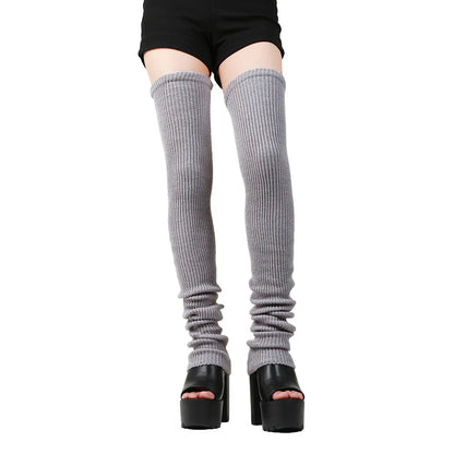 Anime Gothic Lolita Knee Socks – 90CM Cosplay Leg Warmers & Loose Knitted Socks for Women Maid Costume
