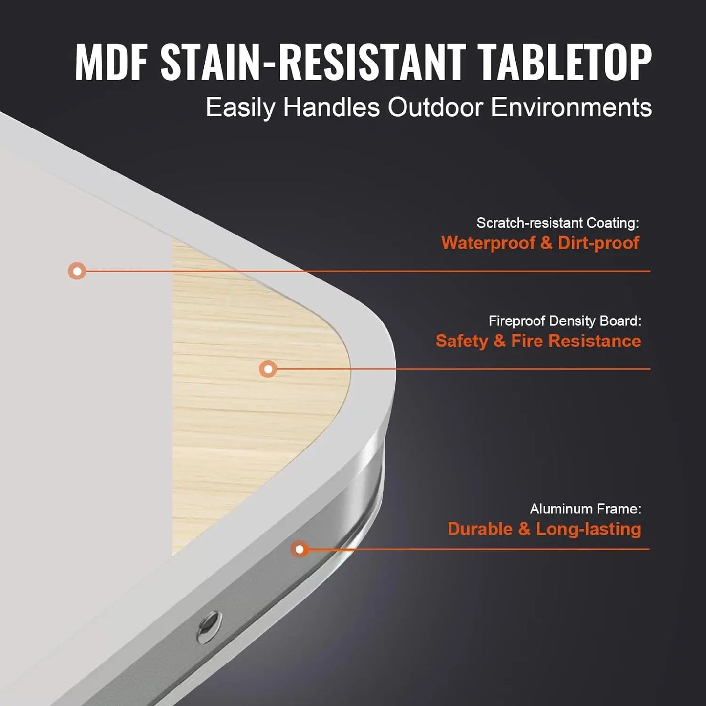 Outdoor Portable Foldable Table – Ultralight Aluminum Camping & Picnic Table with High Bearing Capacity for Nature Hikes