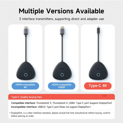 Hagibis 4K HDMI Wireless Transmitter and Receiver Kit – HDMI Extender for Monitor, Projector, HDTV, PC, Camera, Xbox Live