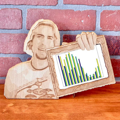 Personalized Wood Picture Frame "Look At This Graph" - Funny Gift for Best Friend or Wedding, Customizable Photograph Frame