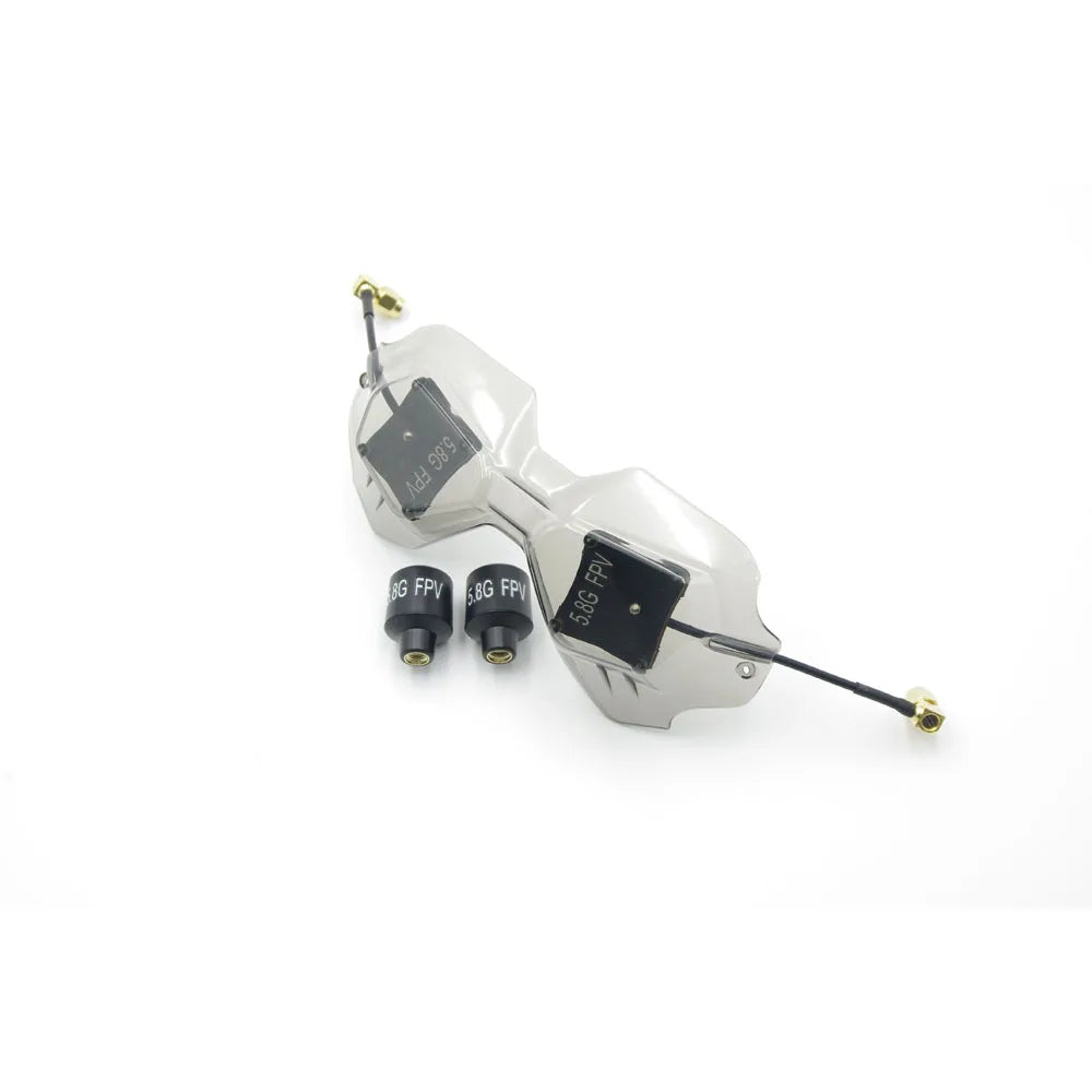 LHCXRC HD-02 FPV Antenna - 5.8GHz 8.4dBi Directional Patch & Stubby LHCP Antenna Combo for DJI HD 2 Goggles