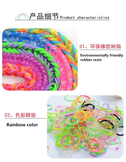 Creative Rainbow Loom Bands Set – Colorful DIY Rubber Bracelet Making Kit for Girls’ Crafts and Birthday Gifts