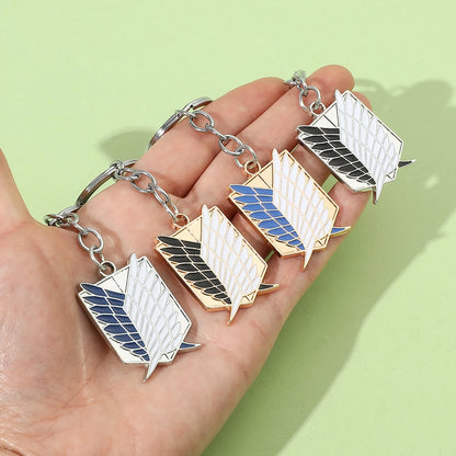 Attack on Titan Enamel Keychain - Anime Metal Pendant Badge Charm for Men & Women, Fan Gift Accessory