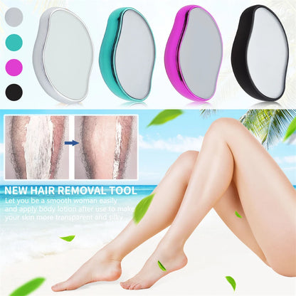 Crystal Hair Removal Eraser – Reusable Painless Glass Epilator for Easy Body Hair Removal & Depilation
