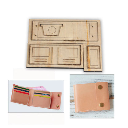 DIY Leather Craft Cardholder Wallet Punch Tool – Metal Die Cutting Knife Mold 11x9x2cm