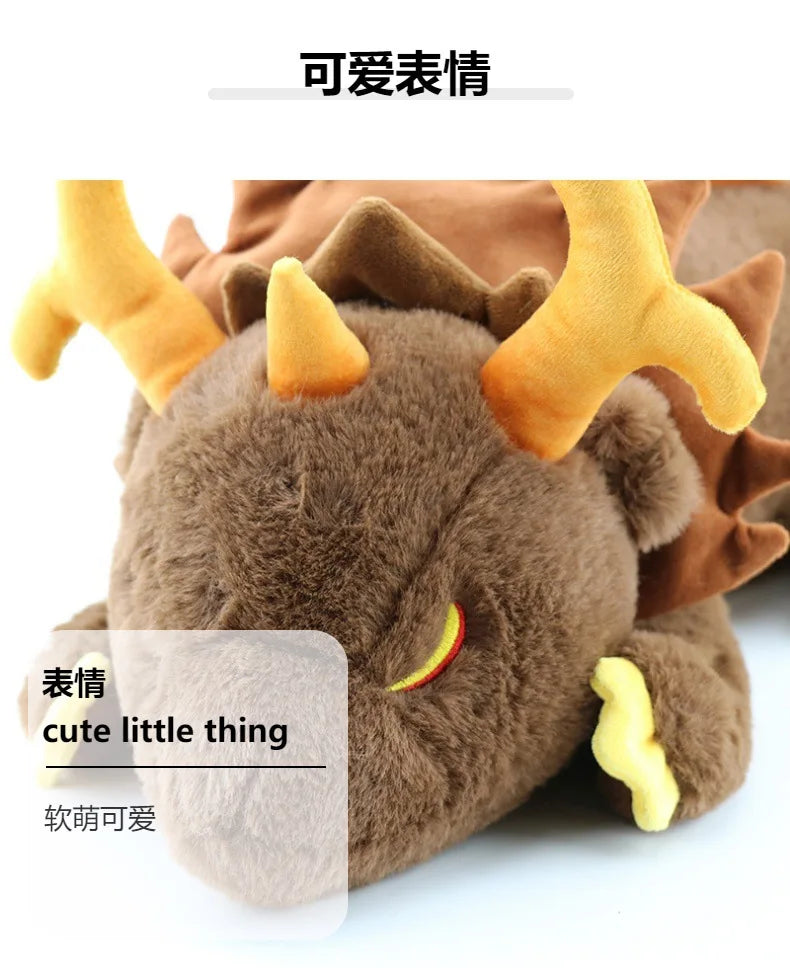 67cm Genshin Impact Zhongli Plush Toy – Soft Morax Dragon Stuffed Doll Pillow for Kids Christmas Gift