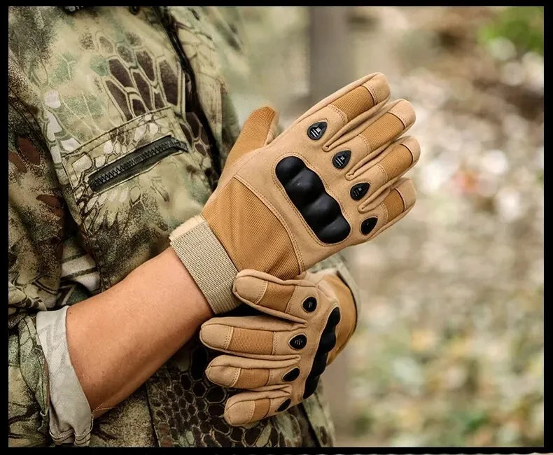 Tactical Military Gloves – Anti-Slip Combat & Shooting Gloves for Men, All Finger Design for Bicycle & Outdoor Use