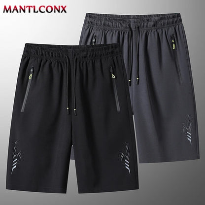 Men's Summer Sport Shorts – Cool Running, Gym & Fitness Training Shorts in Black and Gray