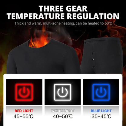 52-Zone USB Heated Winter Underwear for Men & Women – Thermal Electric Heating Jacket and Winter Clothing Accessories