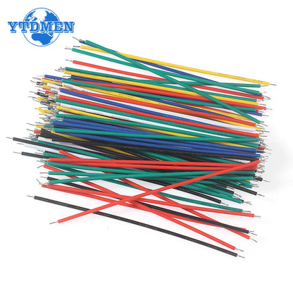 100/120PCS Tin-Plated Jumper Wires - 24AWG/26AWG 6-Color Breadboard PCB Wire DIY Electronics Kit