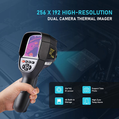 GW256 2024 Thermal Imaging Camera – Handheld Infrared Imager for Water Pipe Leaks & Electrical Power, 256x192 Resolution