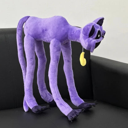 Smiling Animal Anime Plush Toy – Horror Cat Doll, Soft Cartoon Plush for Festival Decoration & Gift
