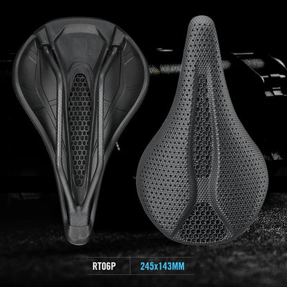 RYET Carbon 3D Printed Bike Saddle - 145/155mm Lightweight Cycling Seat for Road, MTB, Gravel & Triathlon Bikes