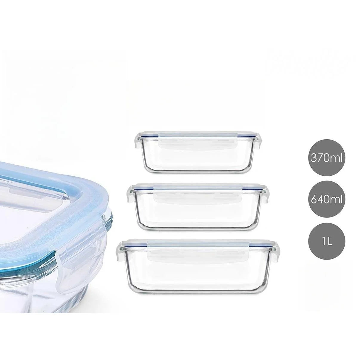 Glass Food Storage Containers — Airtight Bento Boxes for Meal Prep, Microwave, Oven, Freezer & Dishwasher, BPA Free