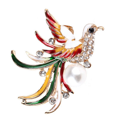 Sapphire Blue Crystal Peacock Brooch - Elegant Rhinestone Animal Pin for Fashion Accessories and Gifts