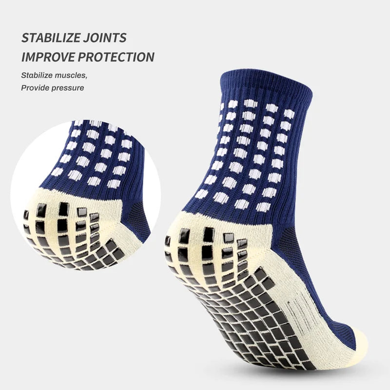 Anti-Slip Football Socks - Non-Slip Soccer, Basketball, Tennis & Cycling Grip Socks for Men