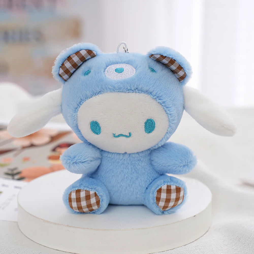 Sanrio Kawaii Plush Keychain — Hello Kitty, My Melody, Kuromi & Cinnamoroll Cartoon Bag Charm Pendant